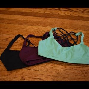 3 lululemon sports bras